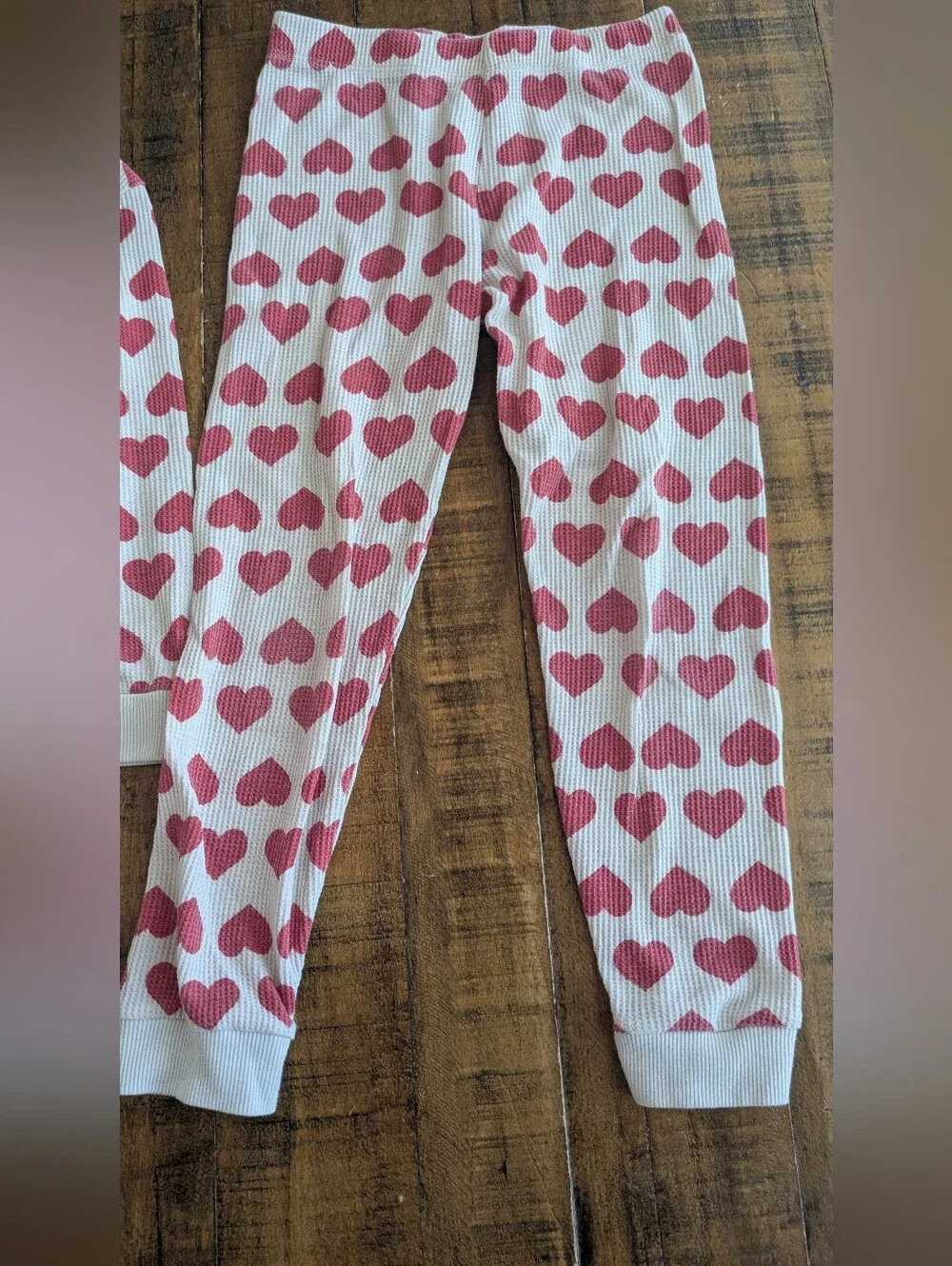 Kids Heart-Print Pink Pajama Set - Long Sleeve Top & Pants
